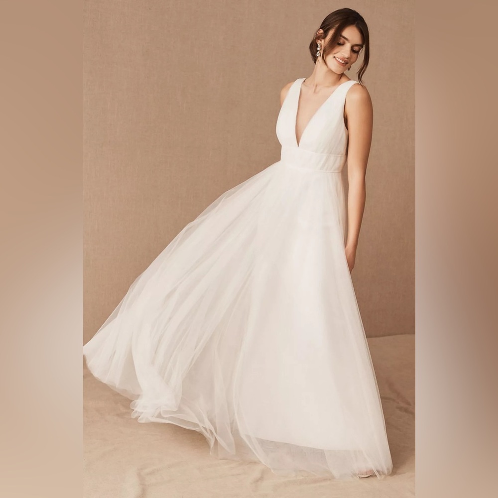 Anthropologie x Jenny Yoo Sarita Dress, Ivory